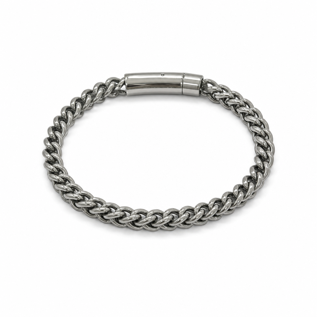 Stainless Steel Cuban Link Bracelet for Men