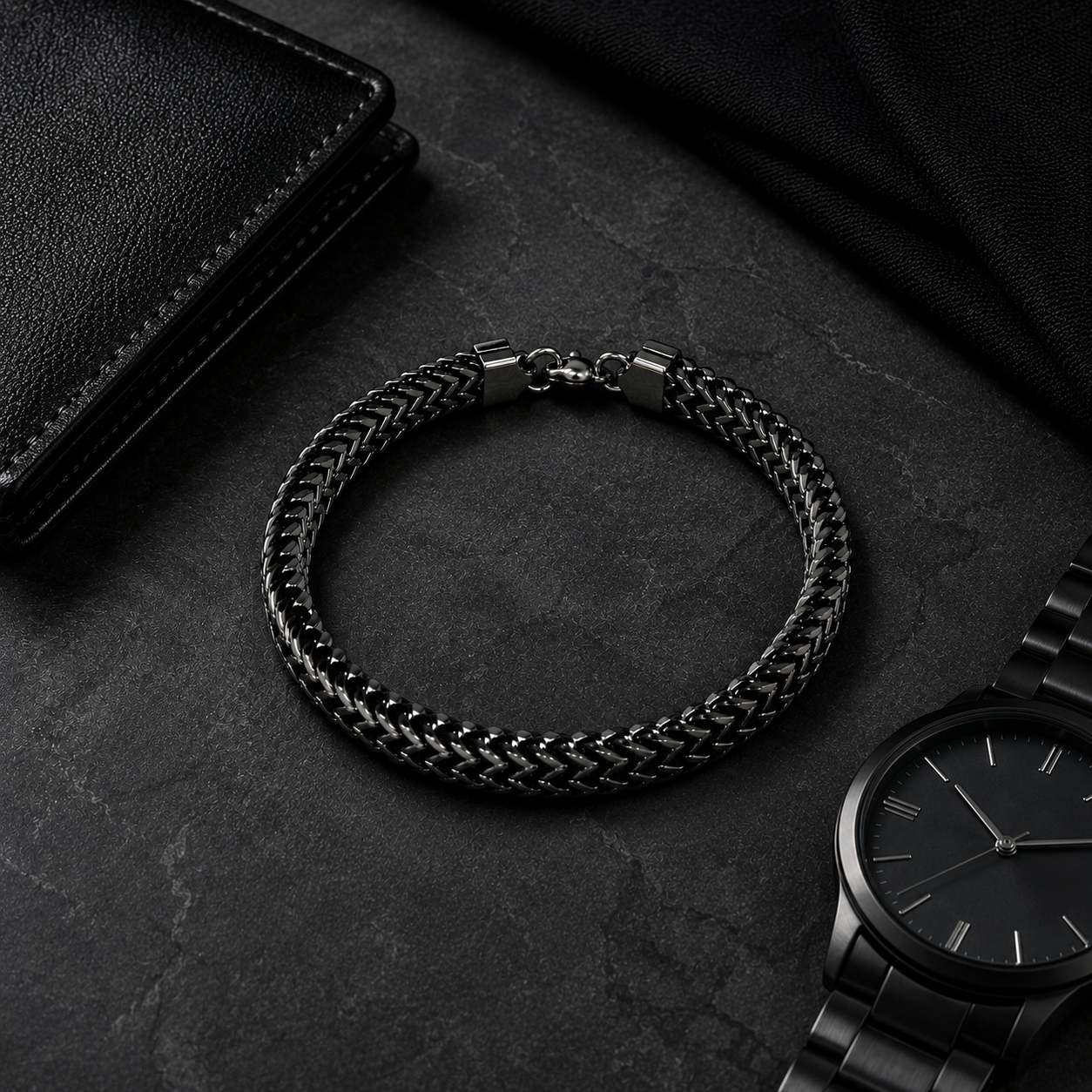 Phantom Weave Stainless Steel Bracelet for Men