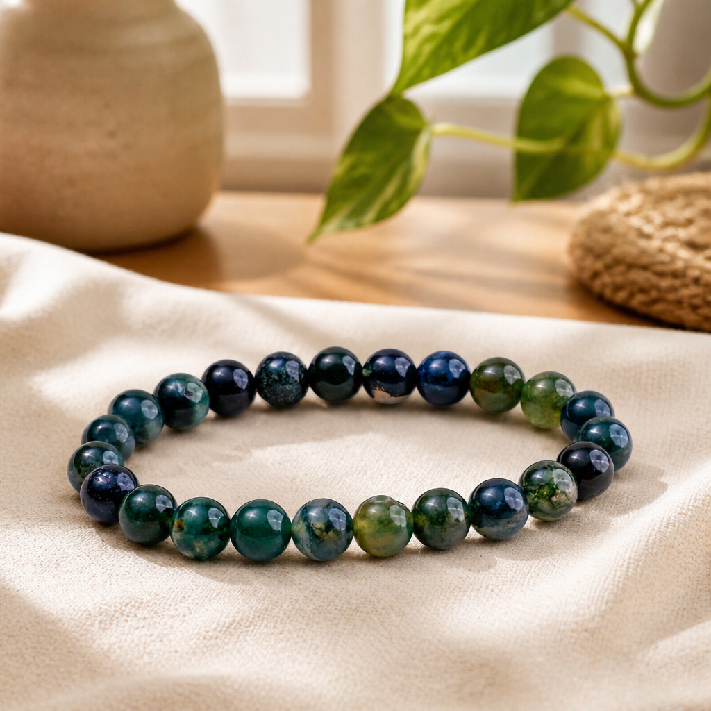 Moss Agate Earth Bracelet