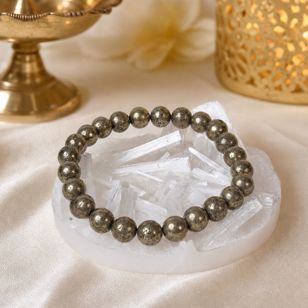 Raw Pyrite Power Bracelet ✨