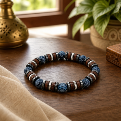Bead And Wooden Bracelet For Mens