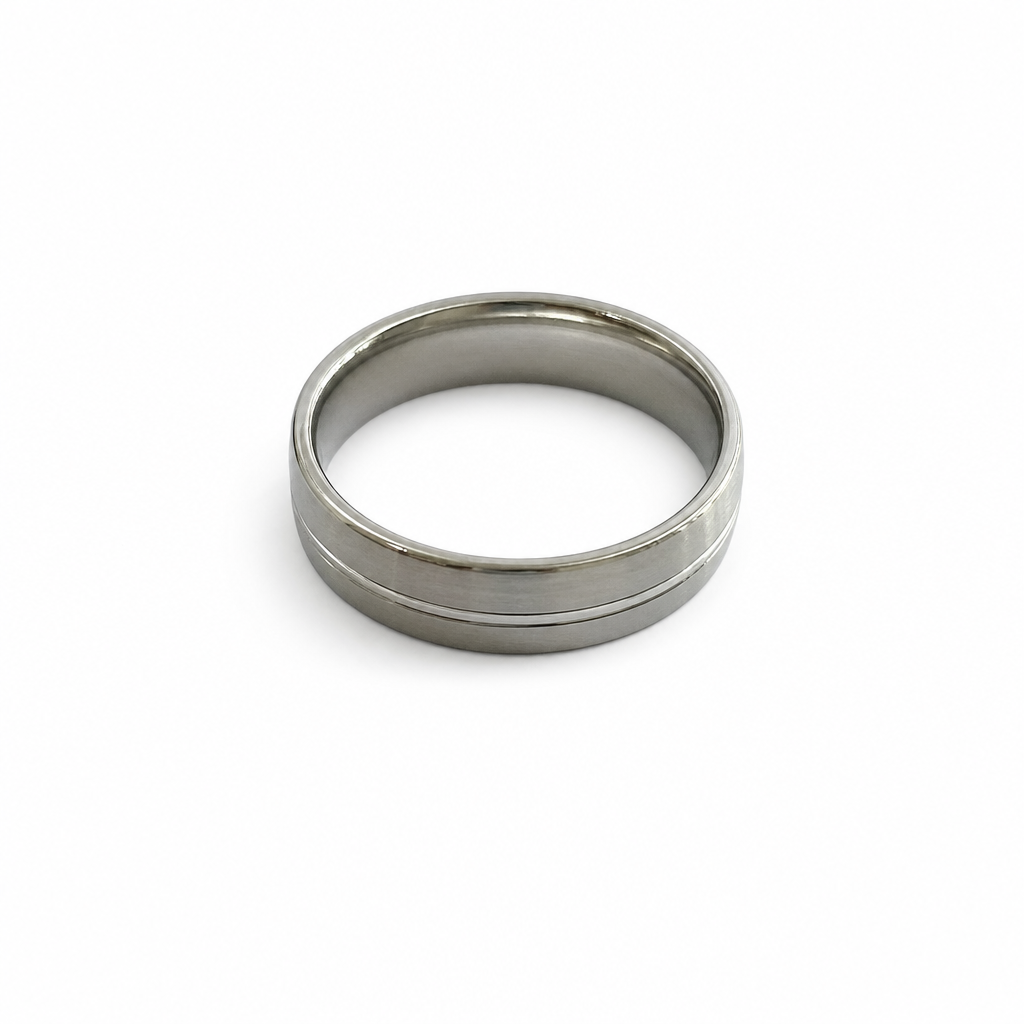 Classic Brushed Stainless Steel Ring for Men | Minimalist Silver Band