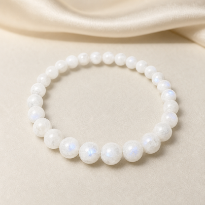 Rainbow Moonstone Aura Bracelet