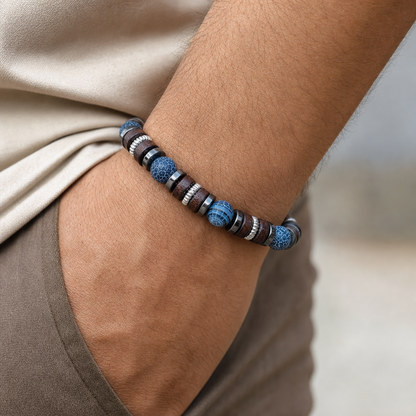 Bead And Wooden Bracelet For Mens