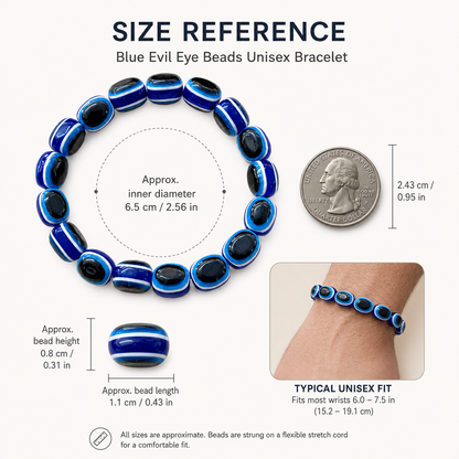 Blue Evil Eye Beads Unisex Bracelet