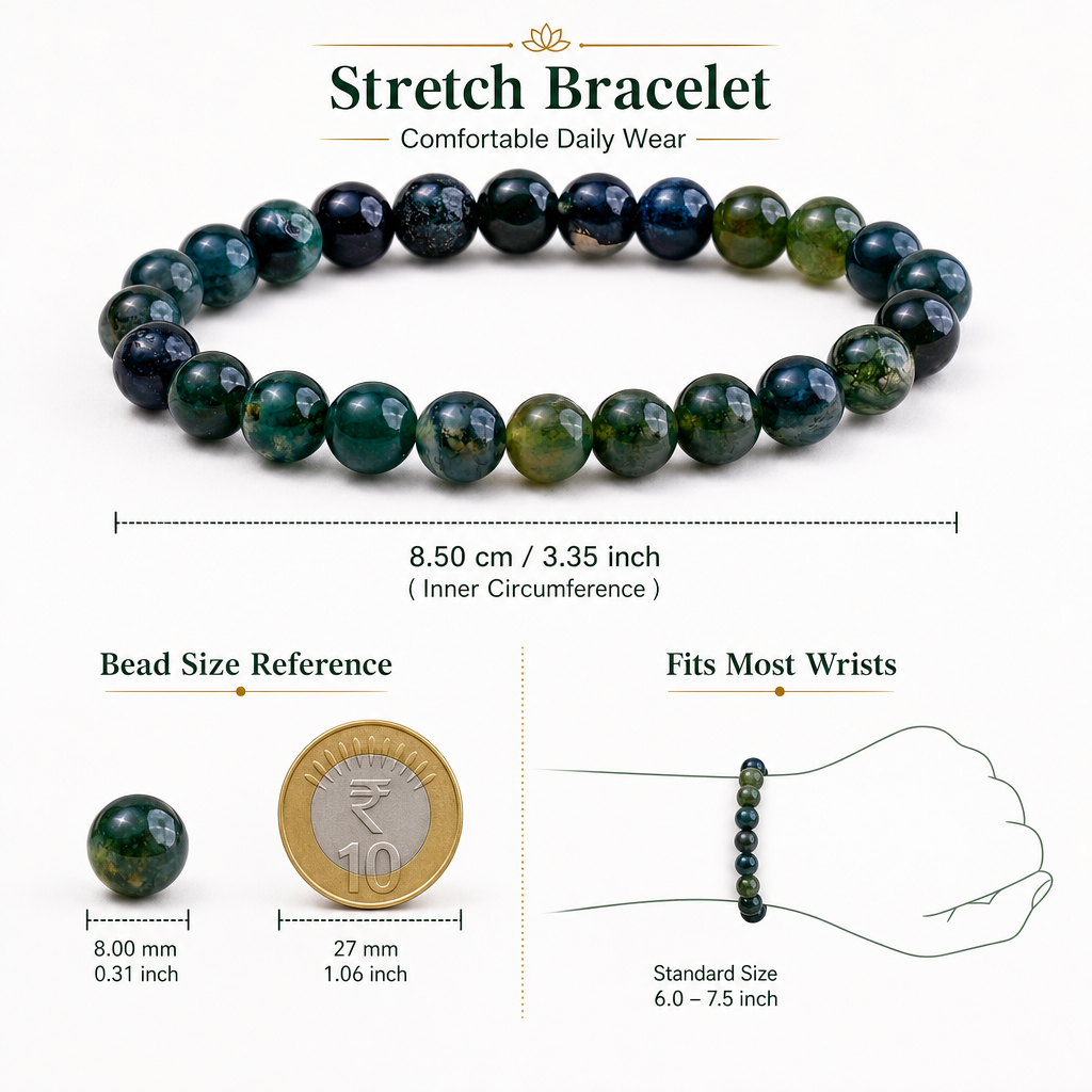 Moss Agate Earth Bracelet