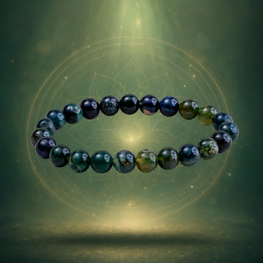 Moss Agate Earth Bracelet