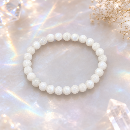 Rainbow Moonstone Aura Bracelet