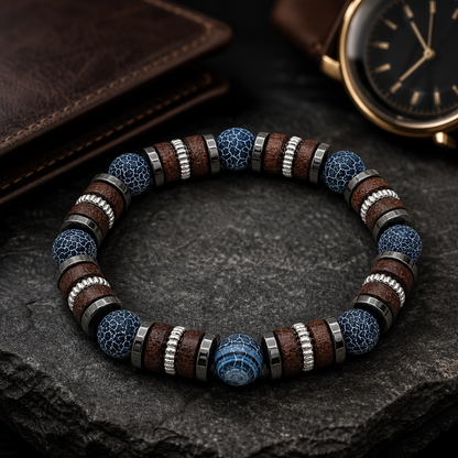 Bead And Wooden Bracelet For Mens