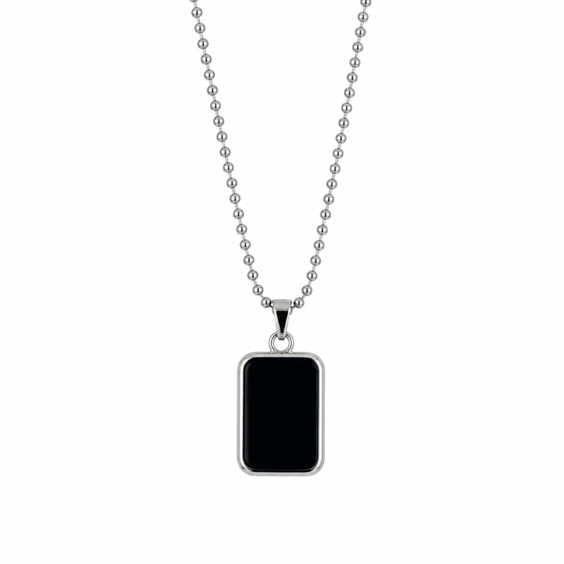 Zyvor Noir Edge Black Onyx Pendant Necklace