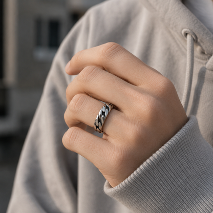 Titan Chain Stainless Steel Ring for Men