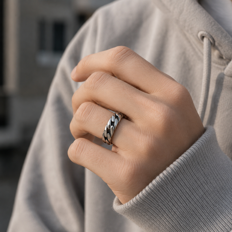 Titan Chain Stainless Steel Ring for Men