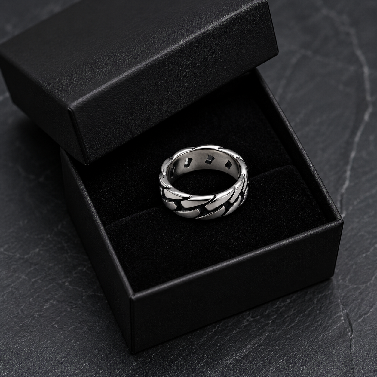 Titan Chain Stainless Steel Ring for Men
