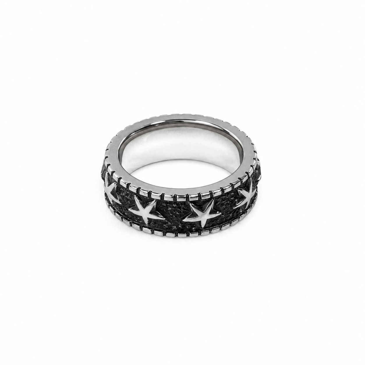 Zyvor Celestial Star Stainless Steel Ring for Men