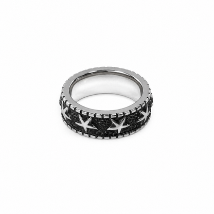 Zyvor Celestial Star Stainless Steel Ring for Men