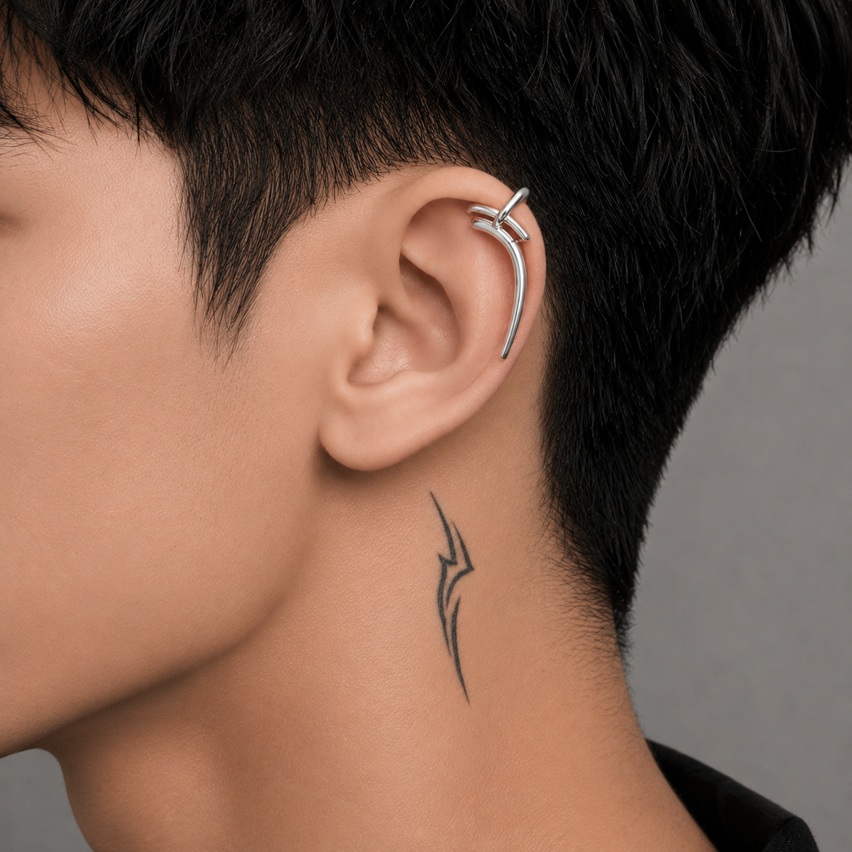 Silver Fang Ear Cuff for Men