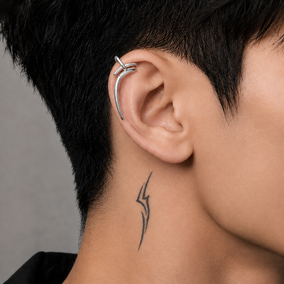 Silver Fang Ear Cuff for Men