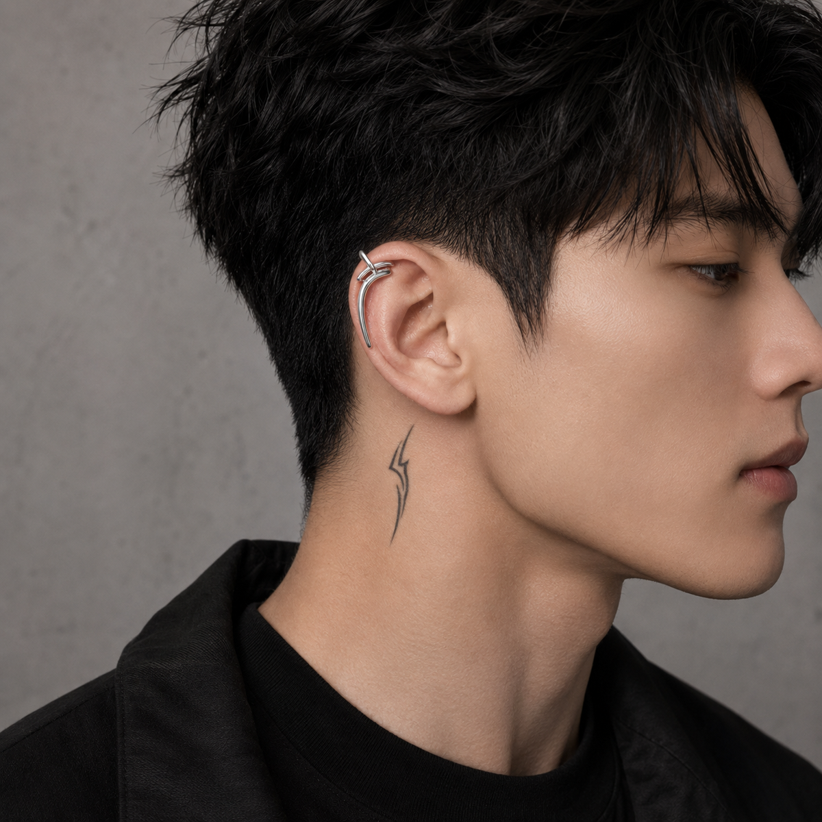 Silver Fang Ear Cuff for Men