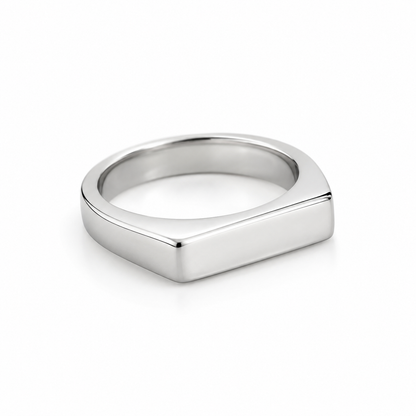 Zyvor Stainless Steel Signet Ring for Men