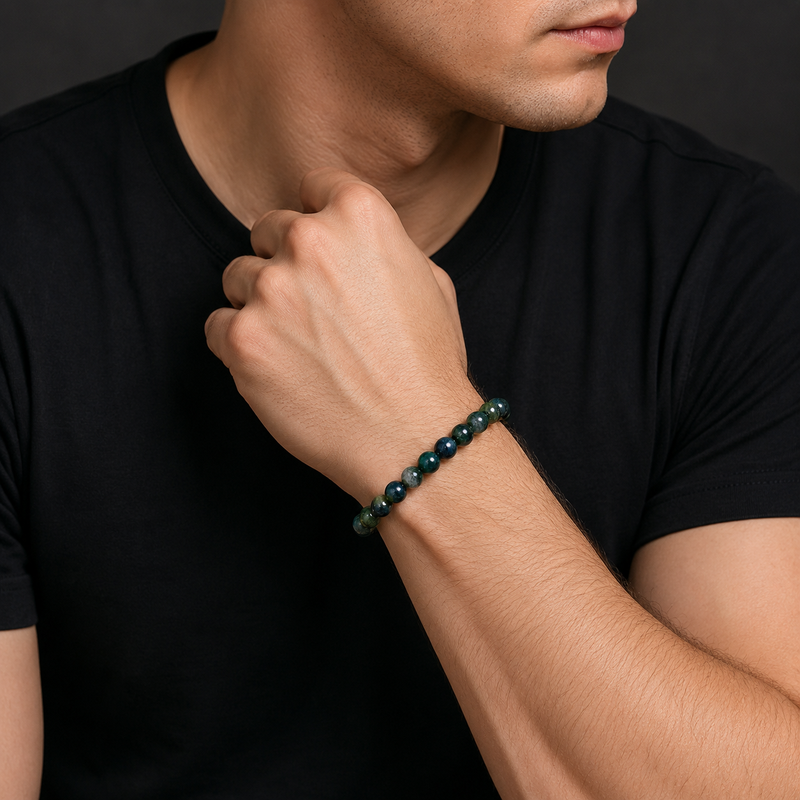 Moss Agate Earth Bracelet