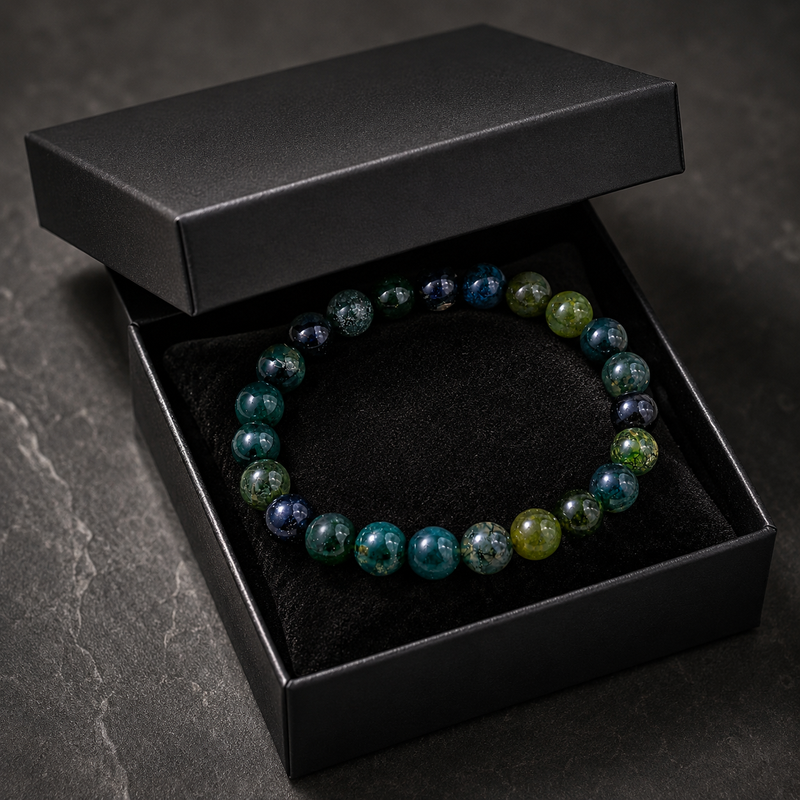 Moss Agate Earth Bracelet