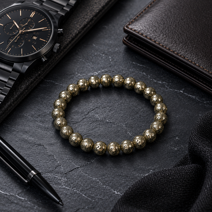 Raw Pyrite Power Bracelet
