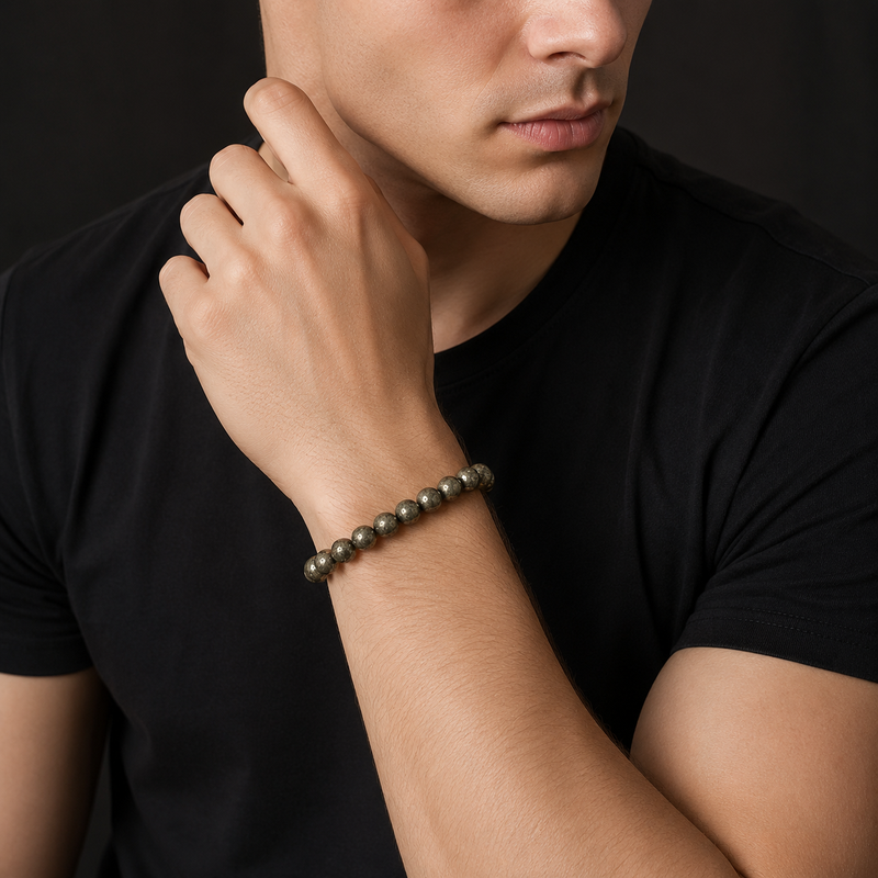 Raw Pyrite Power Bracelet