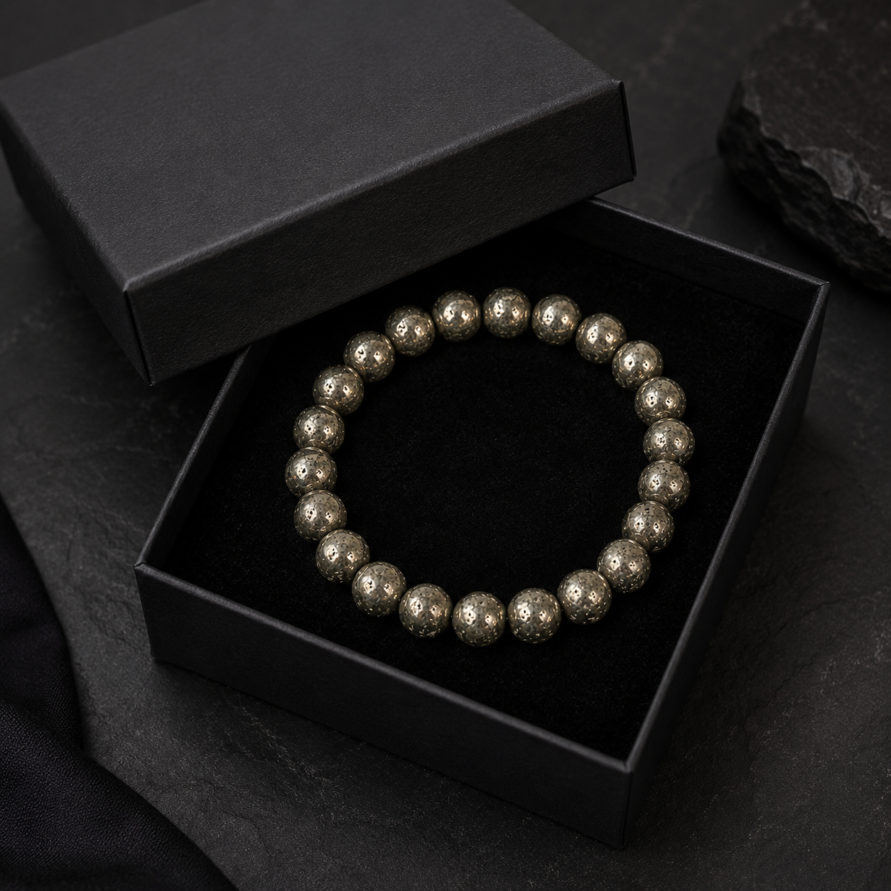 Raw Pyrite Power Bracelet