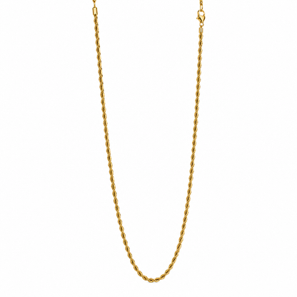 Premium Gold Rope Chain Necklace for Men | Stainless Steel | Non-Tarnish