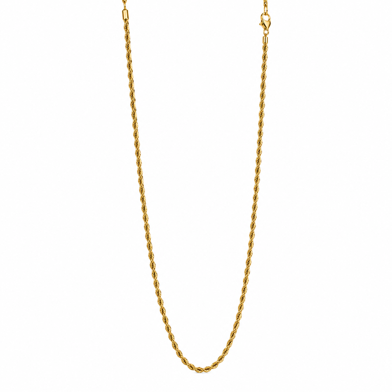 Premium Gold Rope Chain Necklace for Men | Stainless Steel | Non-Tarnish
