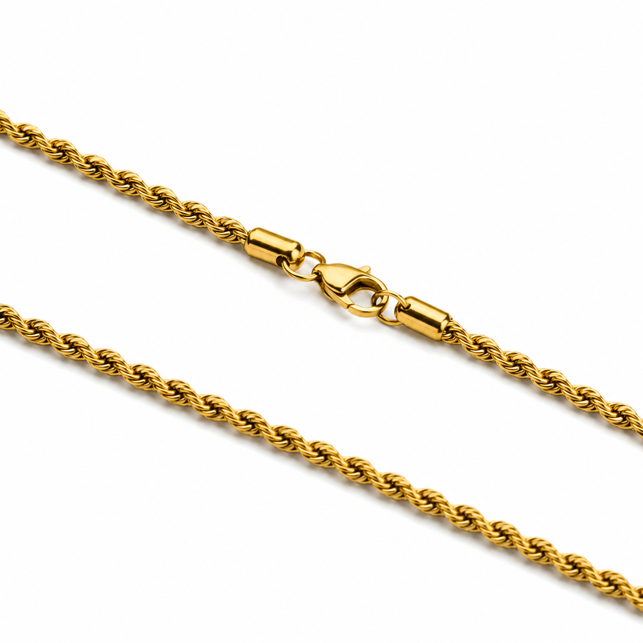 Premium Gold Rope Chain Necklace for Men | Stainless Steel | Non-Tarnish