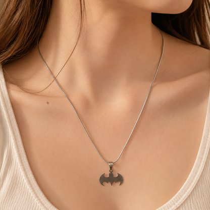 Dark Knight Bat Stainless Steel Pendant Necklace