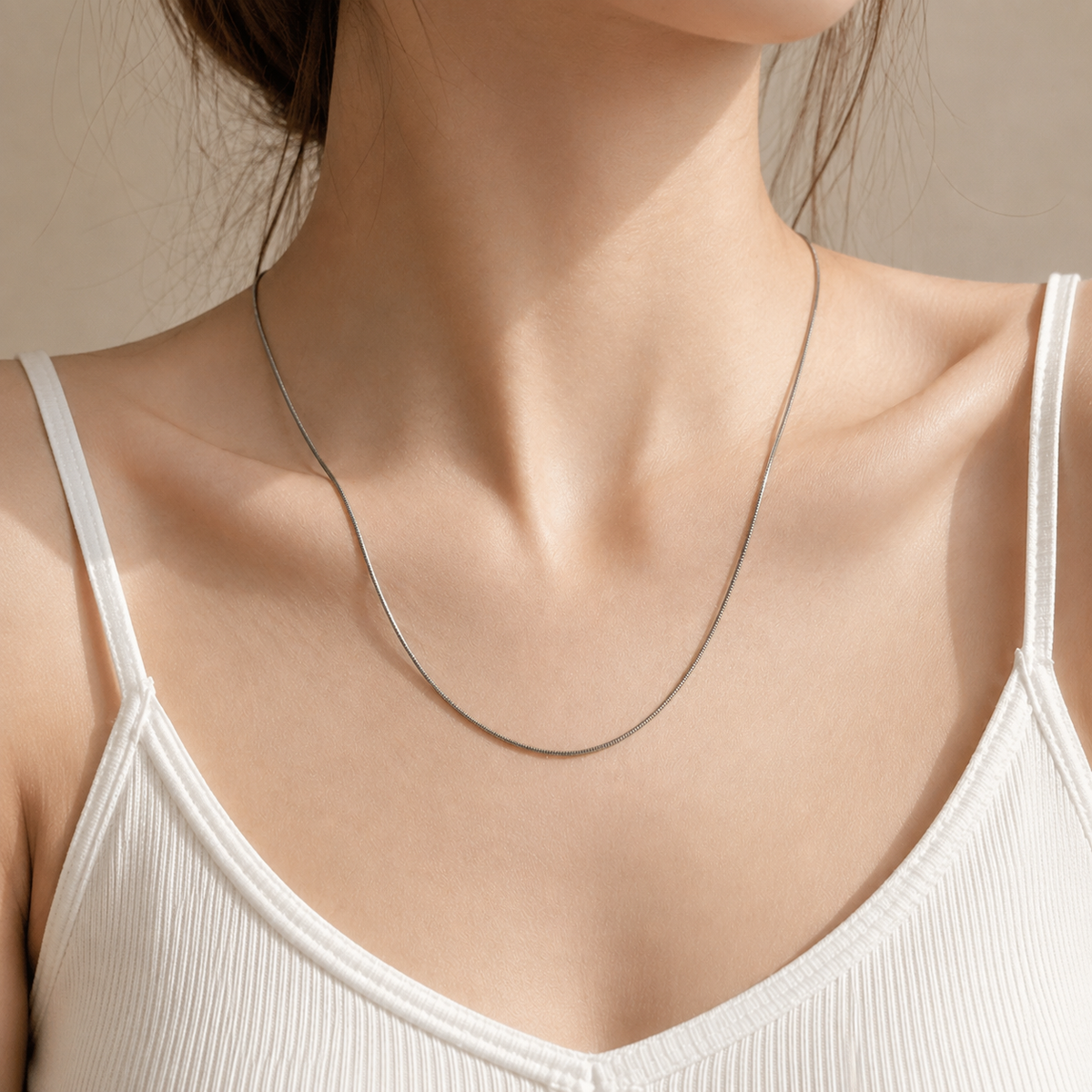 Classic Stainless Steel Snake Chain Necklace