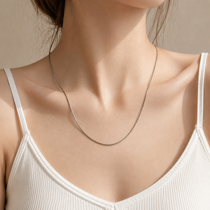 Classic Stainless Steel Snake Chain Necklace