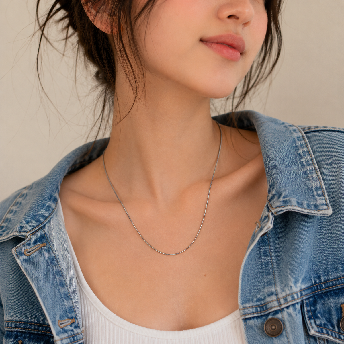 Classic Stainless Steel Snake Chain Necklace
