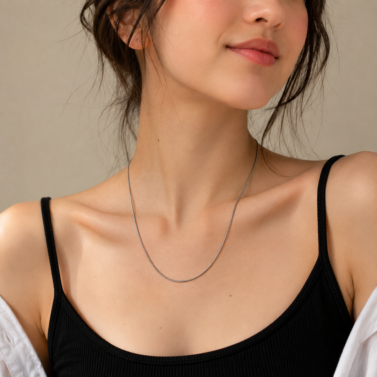 Classic Stainless Steel Snake Chain Necklace