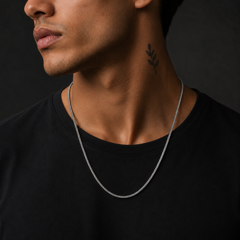 Silver Snake Chain for Men – Minimalist Stainless Steel Chain
