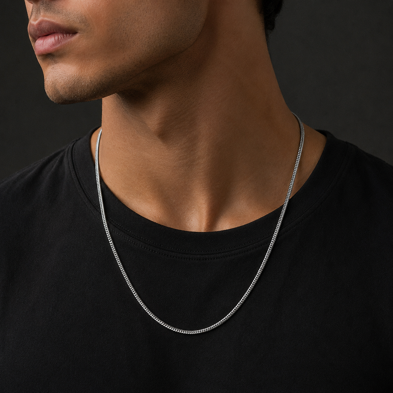 Silver Snake Chain for Men – Minimalist Stainless Steel Chain