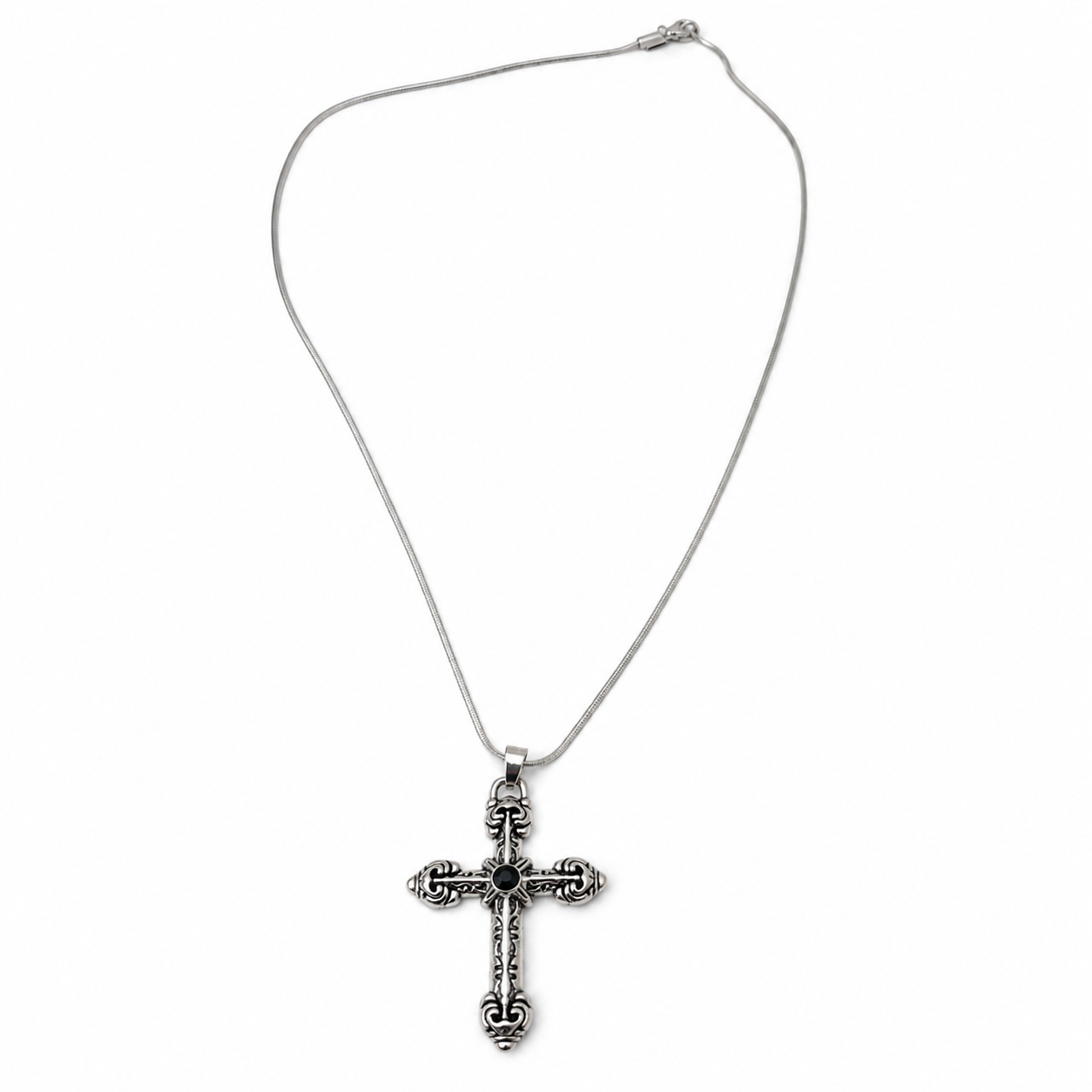 Vintage Gothic Cross Pendant Necklace for Women
