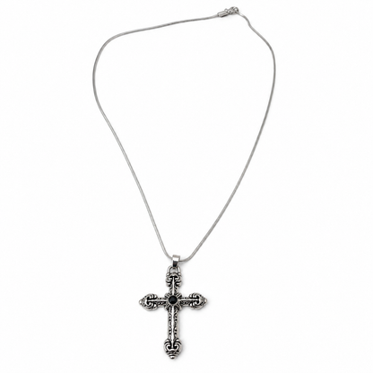 Vintage Gothic Cross Pendant Necklace for Women