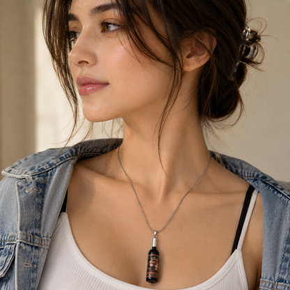 Mini Wine Bottle Pendant Necklace for Women