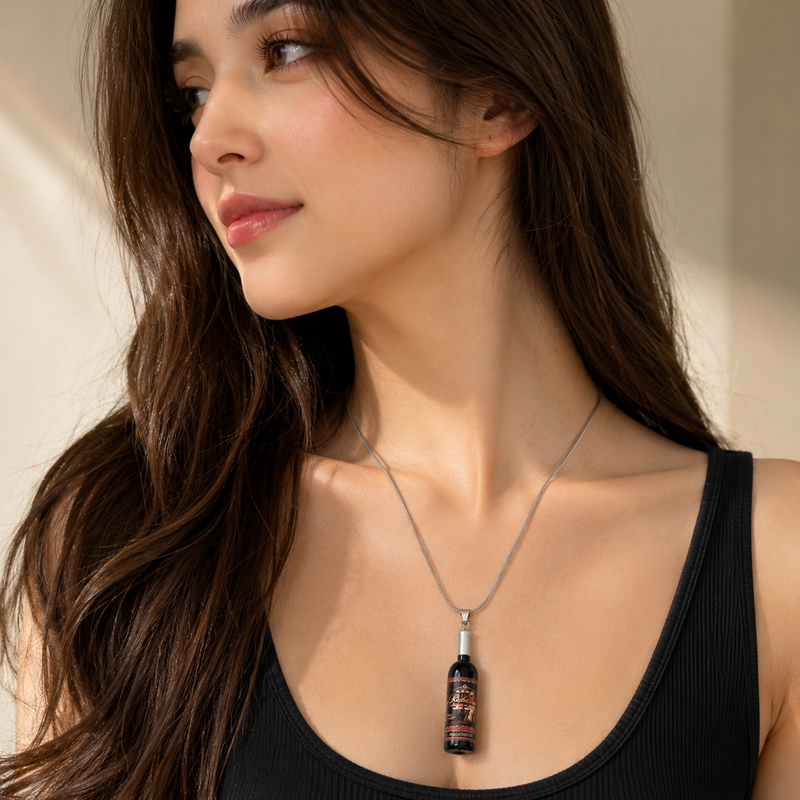 Mini Wine Bottle Pendant Necklace for Women
