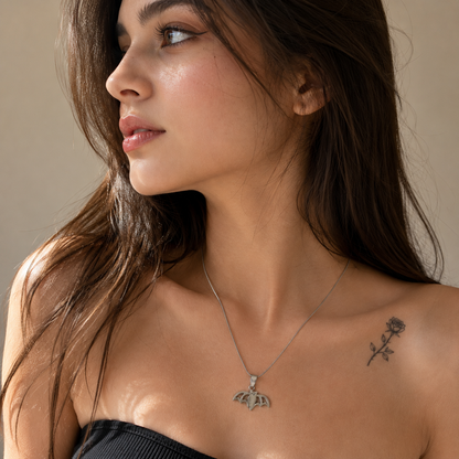 🦇 Bat Pendant Necklace for Women | Stainless Steel