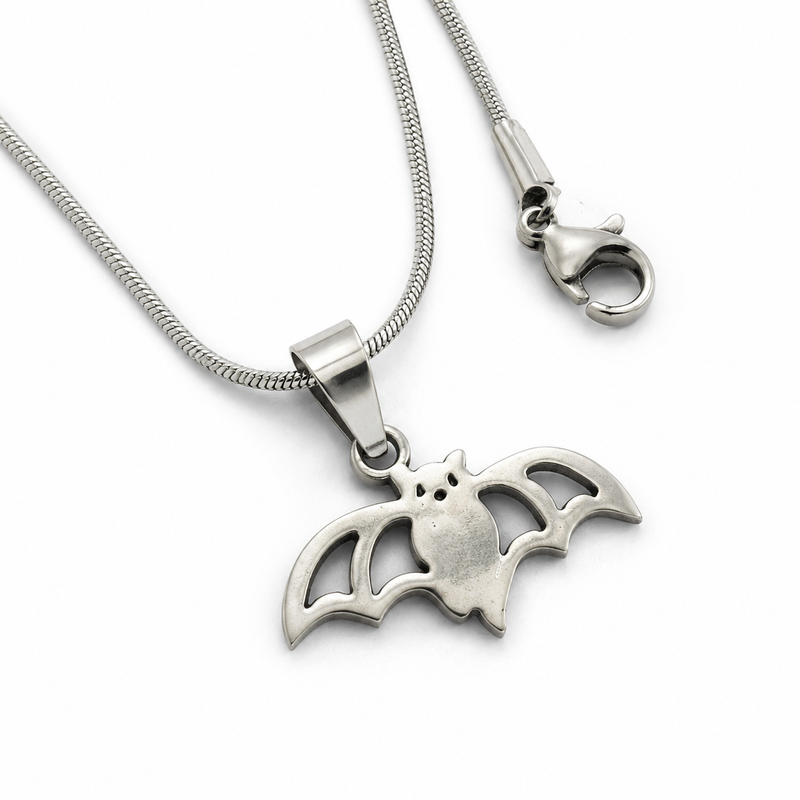 🦇 Bat Pendant Necklace for Women | Stainless Steel