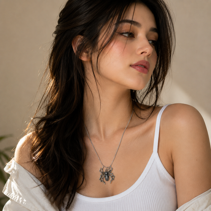Vintage Spider Pendant Necklace for Women