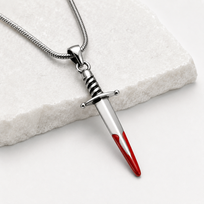 Blood Edge Dagger Pendant Necklace
