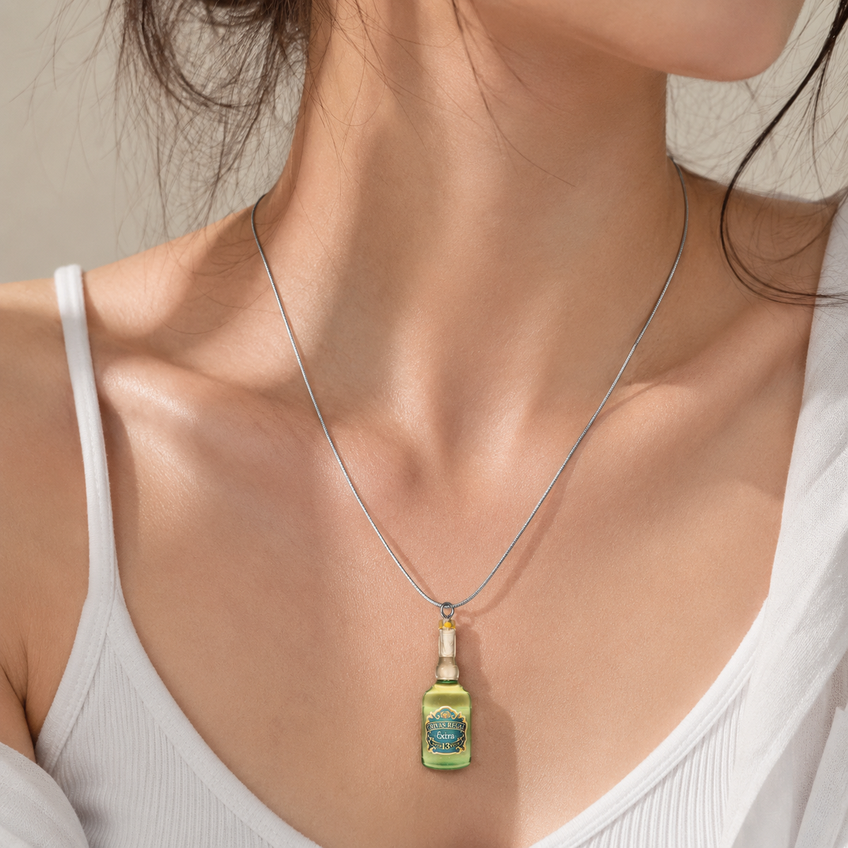 Mini Chivas Regal Bottle Pendant Necklace