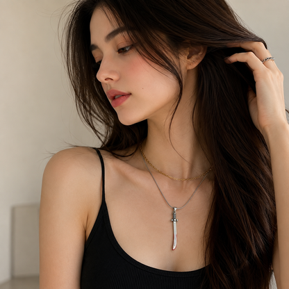 Blood Edge Sword Pendant Necklace for Women