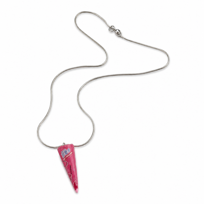 🍦 Strawberry Ice Cream Cone Pendant Necklace for Women