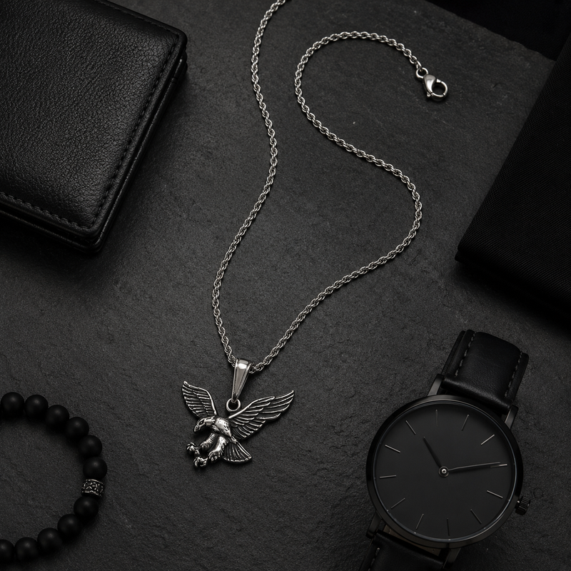 Stainless Steel Silver Eagle Chain